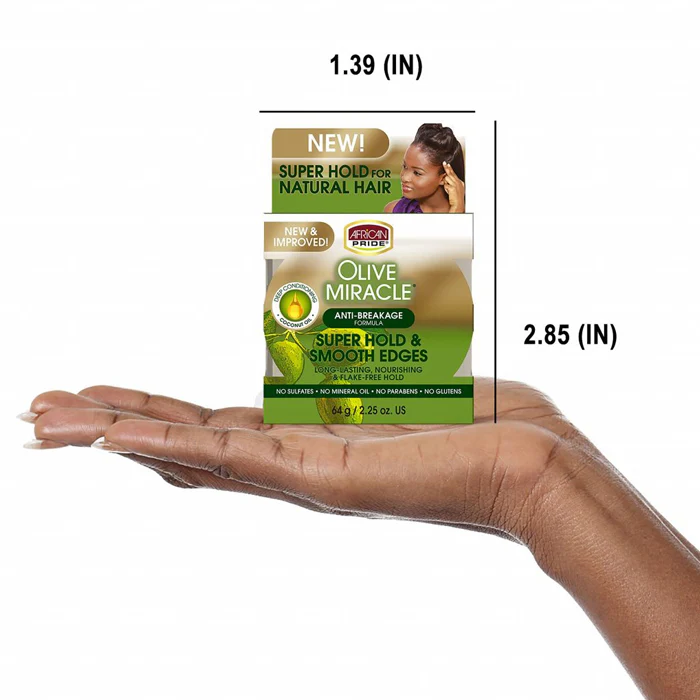 African Pride Olive Miracle - SUPER HOLD & SMOOTH EDGES 2.25 Oz - Image 3