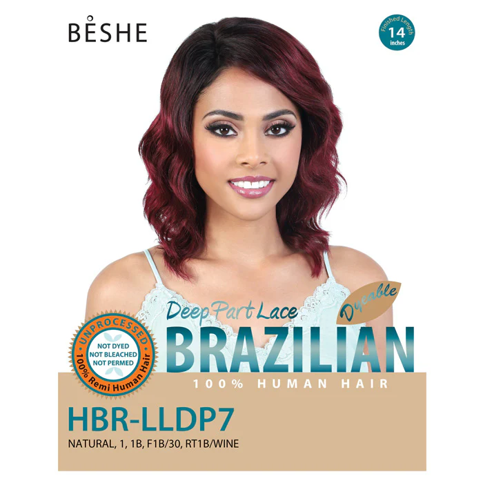 Beshe Brazilian Virgin Remi Human Hair Lace Deep Part Wig - HBR LLDP7 - Image 4