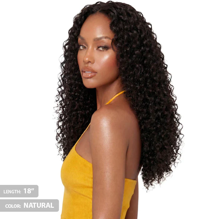 Bobbi Boss Bundle Seamless 100% Unprocessed Human Hair Feather Crochet Braids - DEEP WAVE 10/14/18" - Image 4