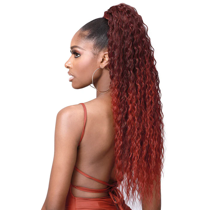 Bobbi Boss Tress Up Miss Origin Human Hair Blend Ponytail - BRAZILIAN WAVE 28" - Image 3