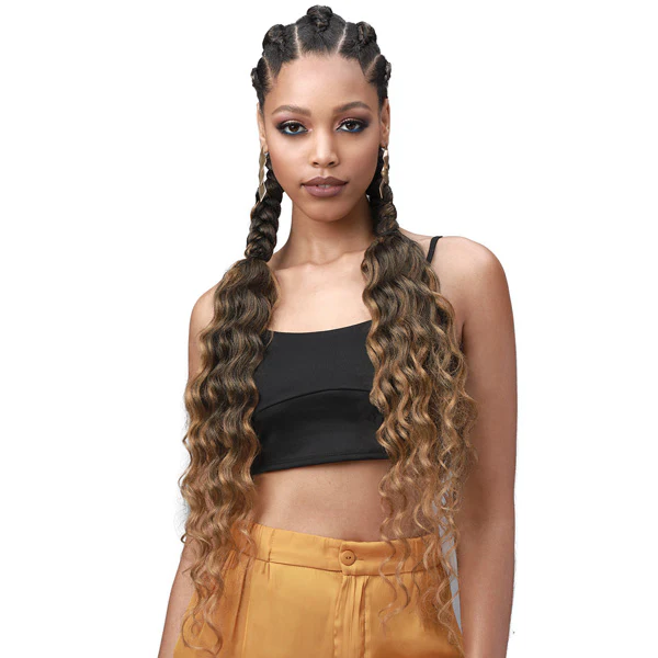 Bobbi Boss King Tips Pre-Feathered Crochet Braid - OCEAN WAVE 28" 3X