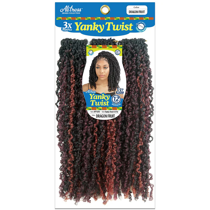 Chade Alitress Pre-Looped Crochet Braids - YANKY TWIST 12" 3X - Image 2