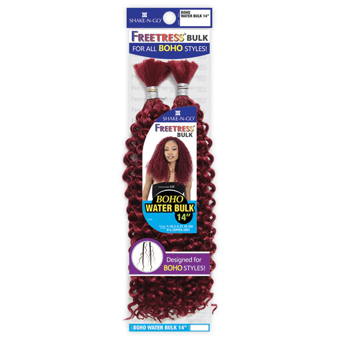 Freetress Human Hair Blend Pre-Stretched Braids - 2X BOHO WATER BULK 14" - Image 3