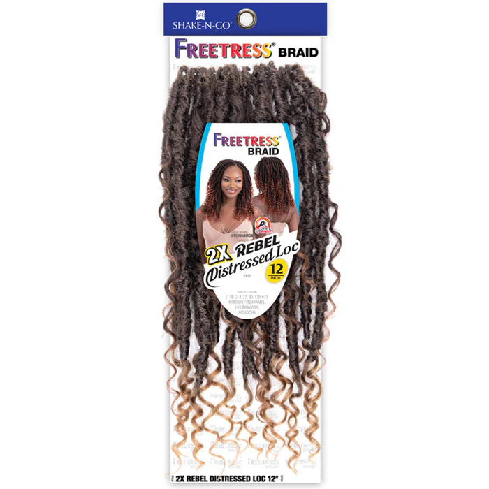 Freetress Pre-Looped Crochet Braid - 2X REBEL DISTRESSED LOC 12" - Image 3