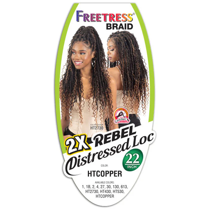 Freetress Pre-Looped Crochet Braids - 2X REBEL DISTRESSED LOC 22" - Image 4
