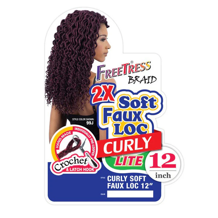 Freetress Pre-Looped Crochet Braids - 2X SOFT CURLY FAUX LOC 12" - Image 3
