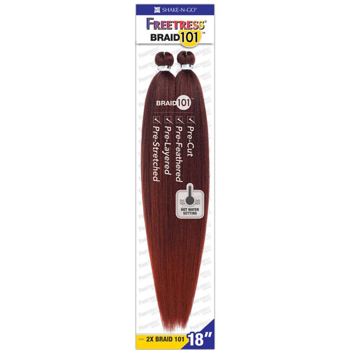 Freetress Pre-Stretched Crochet Braid - 2X BRAID 101 18"/28" - Image 8