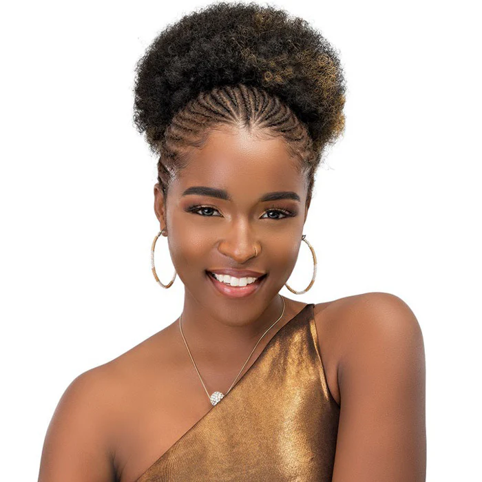 Janet Collection Noir Drawstring Ponytail - AFRO PUFF STRING