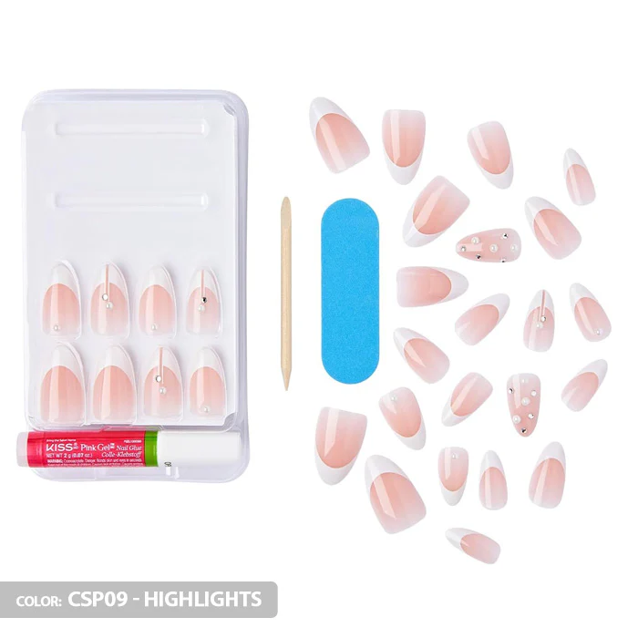 Kiss Classy Premium Nails - 30 Nails (CSP09-HIGHLIGHTS, CSP11-PREVALING, CSP014-ON STAGE) - Image 4