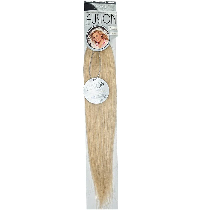 Lord & Cliff Glue Tip 100% Remy Human Hair Extension Weave - CRYSTAL FUSION STRAIGHT 12/16/20" [No Return, No Exchange]