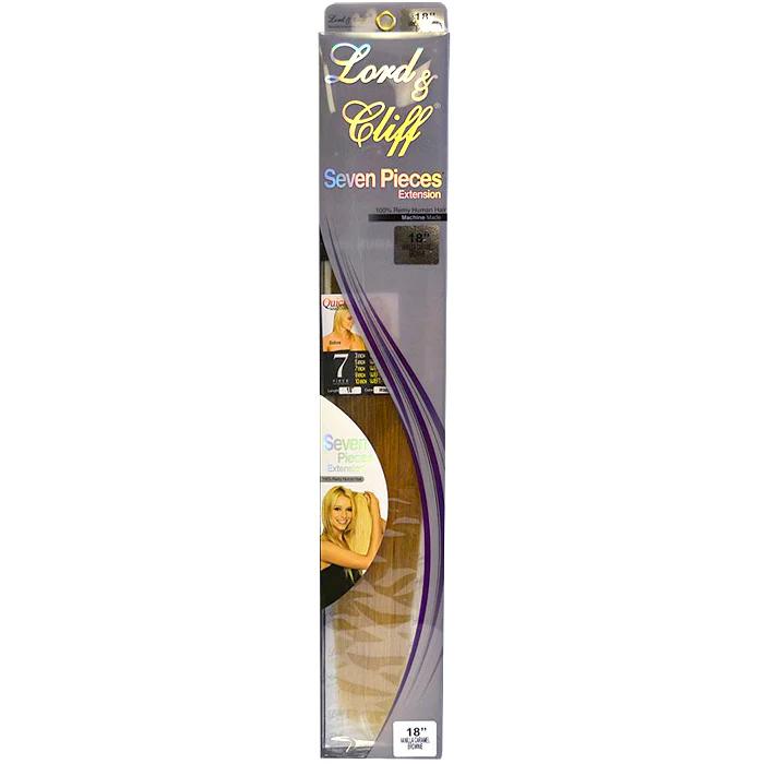 Lord & Cliff Seven Pieces 100% Remi Human Hair Clip-In Extension Weave - 7PCS STRAIGHT 14/18" - Image 2
