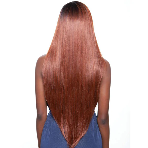 Mane Concept Human Hair Stylemix Melanin Queen 11A Lace Front Wig - ML1102 SILKY YAKY 32" - Image 4