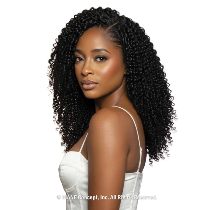 Mane Concept Mega Brazilian Micro Crochet Human Hair Style Mix Feather Micro Crochet Extensions - FEATHER BURMESE CURL 14"