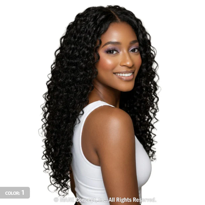 Mane Concept Mega Brazilian Micro Crochet Human Hair StyleMix Strings Braid - MBMC101 FEATHER DEEP WAVE 18" - Image 3