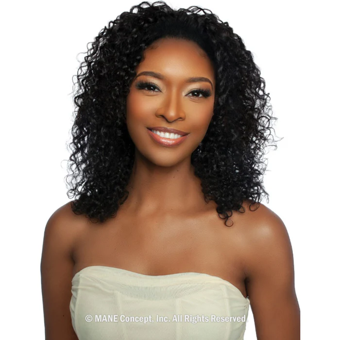 Mane Concept Trill 100% Unprocessed Human Hair Versatile Half Wig - TRHW202 DEEP WAVE 18"