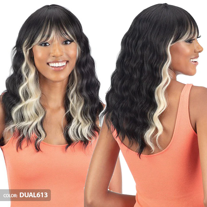 Mayde Beauty Mocha 100% Human Hair Blend Full Wig - HONEY - Image 2