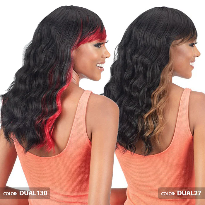 Mayde Beauty Mocha 100% Human Hair Blend Full Wig - HONEY - Image 6
