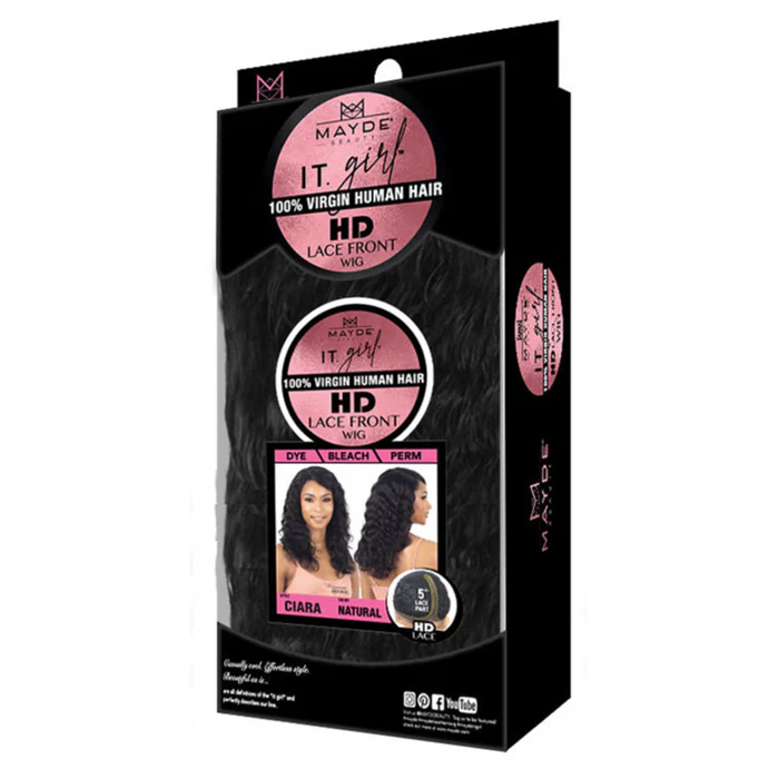 Mayde It Girl 100% Virgin Human Hair 5" Deep Part HD Lace Front Wig - CIARA - Image 3