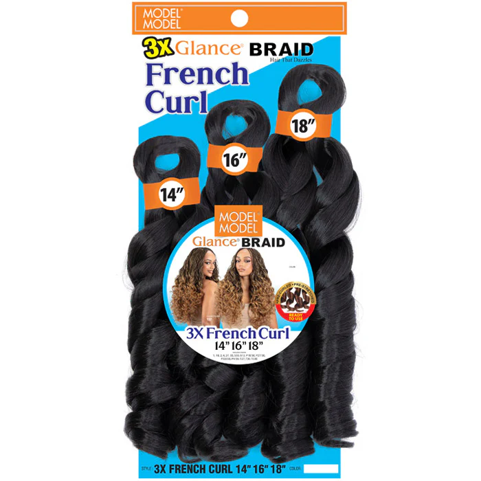 Model Model Glance Crochet Braid - 3X FRENCH CURL 14/16/18" - Image 4