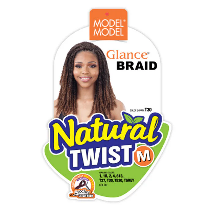 Model Model Glance Pre-Looped Crochet Braids - NATURAL TWIST (M) - Image 3
