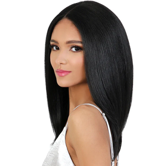 Motown Tress Glam Touch Human Hair Blend Glueless HD Deep Part Lace Wig - HBL FANCY - Image 4