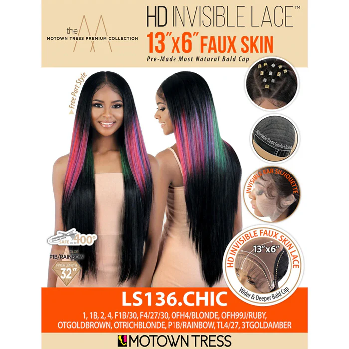 Motown Tress HD Invisible Lace 13X6 Faux Skin Lace Front Wig - LS136.CHIC - Image 6