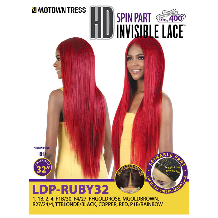 Motown Tress HD Spin Part Invisible Lace Part Wig - LDP-RUBY 32" - Image 4