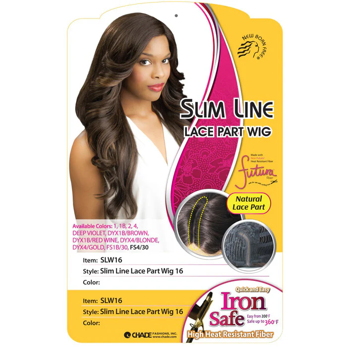 New Born Free Slim Line Synthetic Lace Part Wig - SLW16 - Image 2