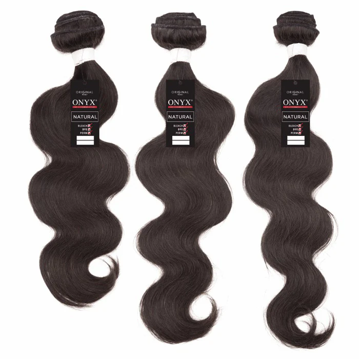 Onyx 7A 100% Brazilian Virgin Remi Human Hair Weave Bundle - 3X BODY WAVE (12-20") - Image 3