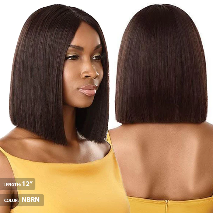 Outre 100% Unprocessed Human Hair Lace Part Daily Wig - STRAIGHT BLUNT CUT BOB 12"/16" - Image 5