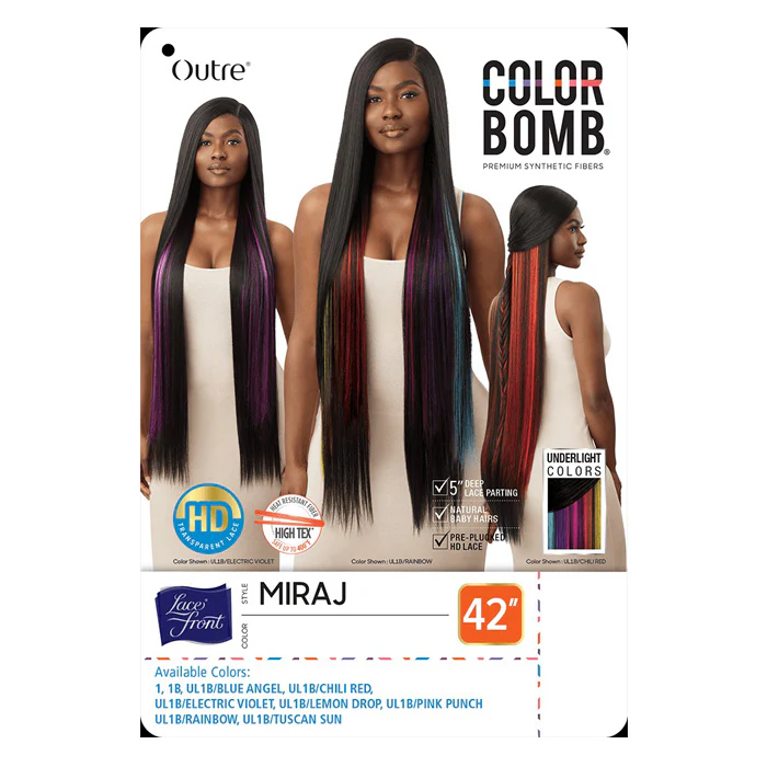 Outre Color Bomb 5" Deep Part HD Lace Front Wig - MIRAJ - Image 6