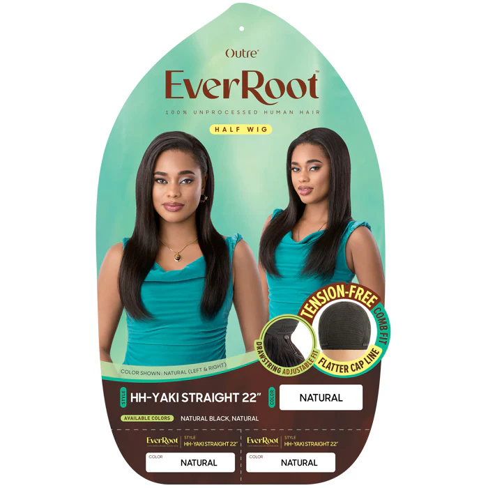 Outre EverRoot 100% Unprocessed Human Hair Half Wig - HH-YAKI STRAIGHT 22" - Image 4