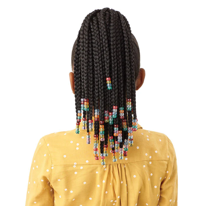 Outre Lil Looks Kids Drawstring Ponytail - BEADED BOX BRAIDS 12" - Image 3