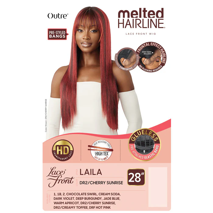 Outre Melted Hairline Glueless HD Lace Front Wig - LAILA - Pre-Styled Bangs - Image 4