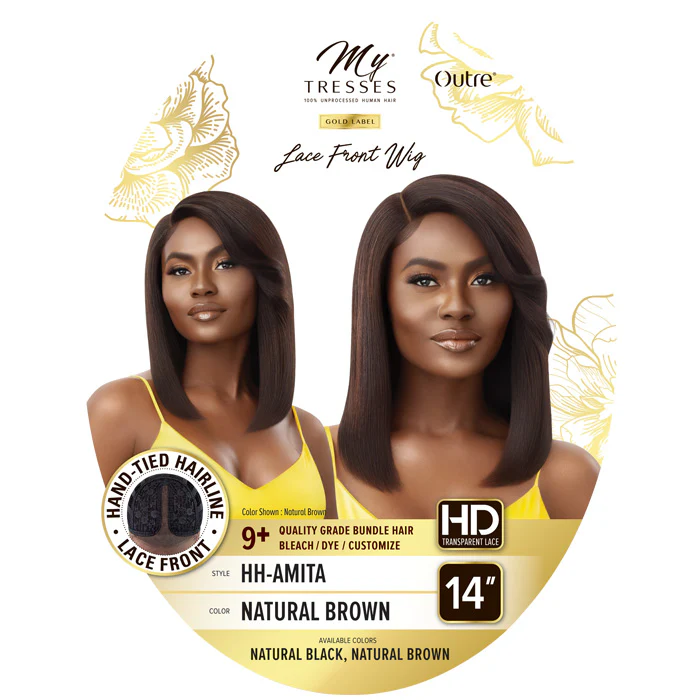 Outre My Tresses Gold Label 100% Unprocessed Human Hair HD Lace Front Wig - AMITA - Image 5