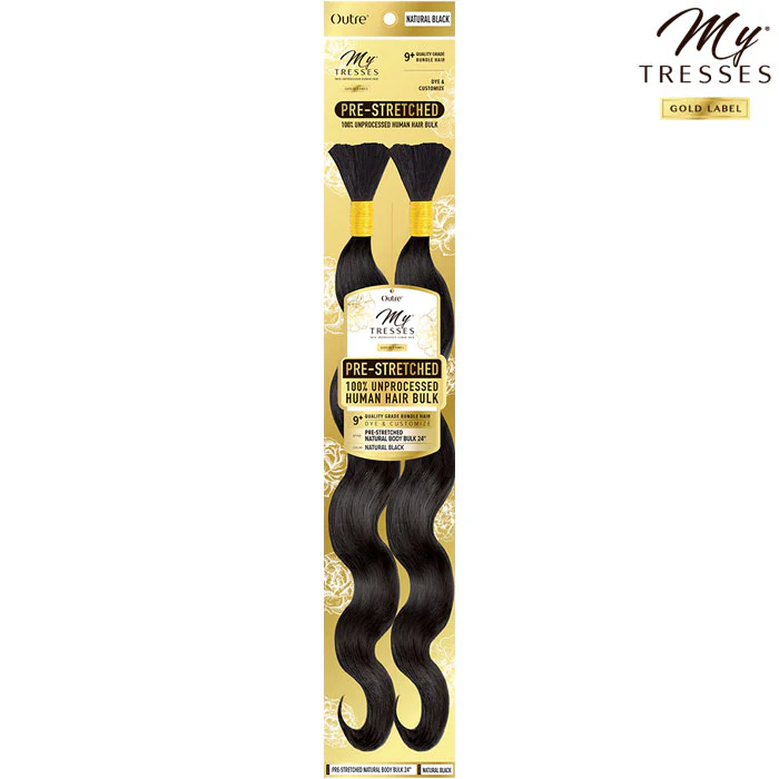 Outre Mytresses Gold Label 100% Human Hair Braids - PRE-STRETCHED NATURAL BODY BULK 18", 24" - Image 2