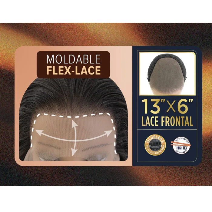 Outre Perfect Hairline Nueblend Human Hair Blend Glueless Flex-Lace 13x6 Lace Frontal Wig - HHB-BODY WAVE 24" - Image 5