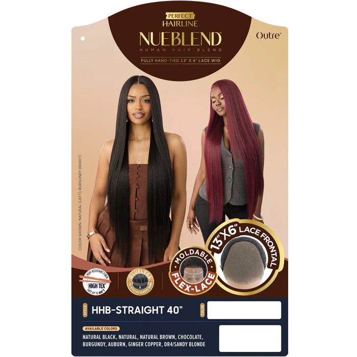 Outre Perfect Hairline Nueblend Human Hair Blend Glueless Flex-Lace 13x6 Lace Frontal Wig - HHB-STRAIGHT 40" - Image 4