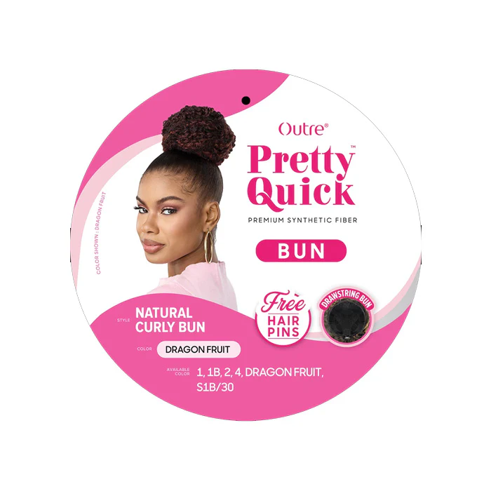 Outre Pretty Quick Bun Hair Piece - NATURAL CURLY BUN - Image 5