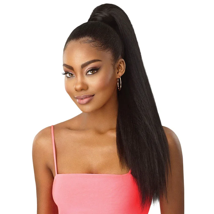 Outre Pretty Quick Wrap Around Pony Bulk Free - KINKY STRAIGHT 24"