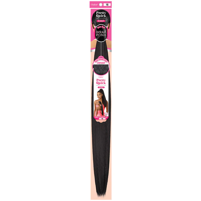 Outre Pretty Quick Wrap Around Pony Bulk Free - KINKY STRAIGHT 24" - Image 3