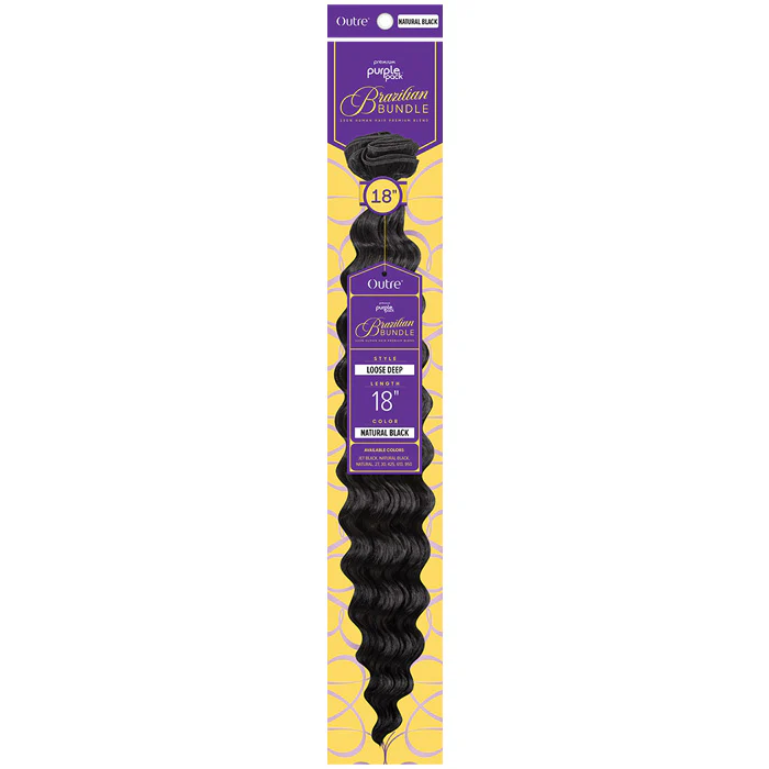 Outre Purple Pack Brazilian Bundle 100% Human Hair Blend Weave - LOOSE DEEP 18/24/30/36 inch - Image 2