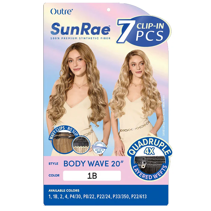 Outre SunRae 7 Clip-In Weave - BODY WAVE 20" - Image 4