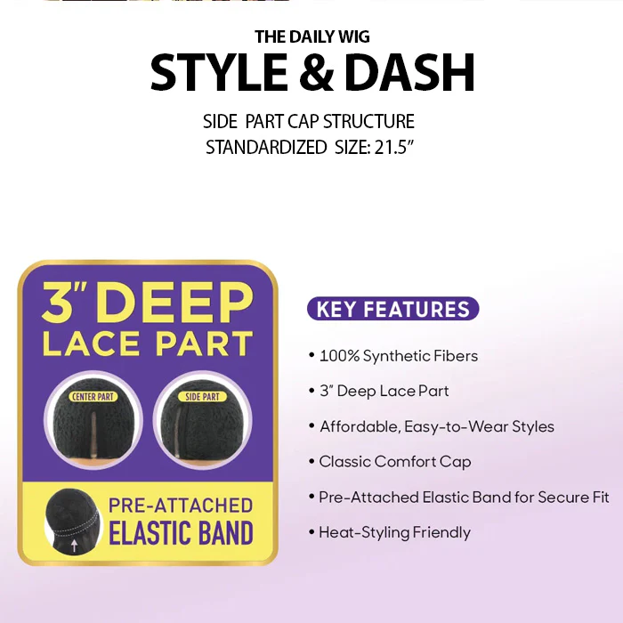 Outre The Daily Wig Style & Dash 3" Deep Lace Part Wig - DAILY 4 - Image 6