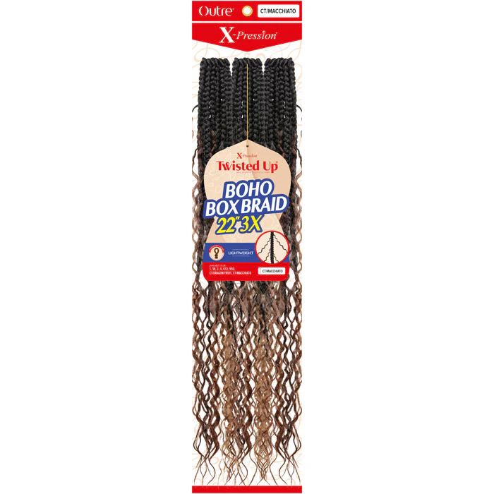 Outre X Pression Twisted Up Crochet Braid - 3X BOHO BOX BRAID 22" - Image 2