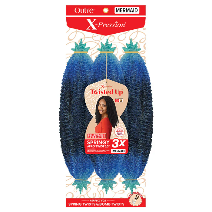 Outre X-Pression Twisted Up Crochet Braid - 3X SPRINGY AFRO TWIST 16" - Image 2
