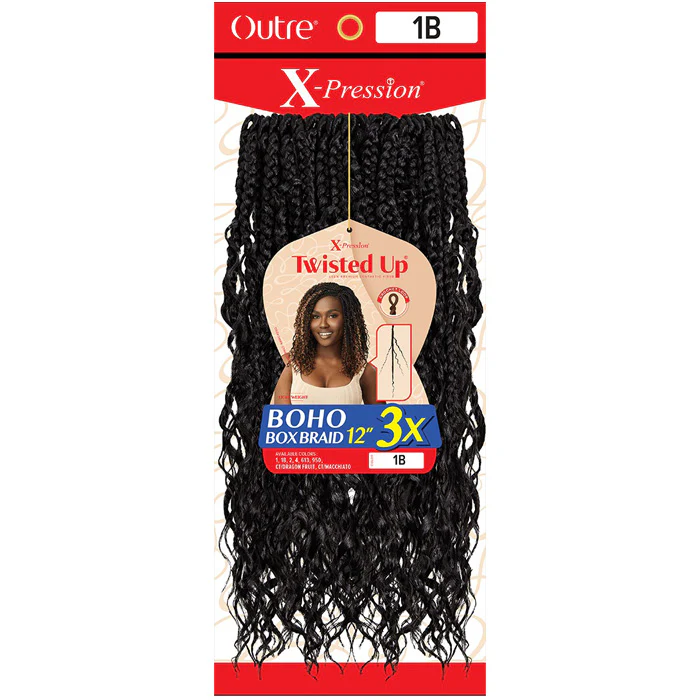 Outre X-Pression Twisted Up Crochet Loop Braids - BOHO BOX BRAID 12" 3X - Image 3