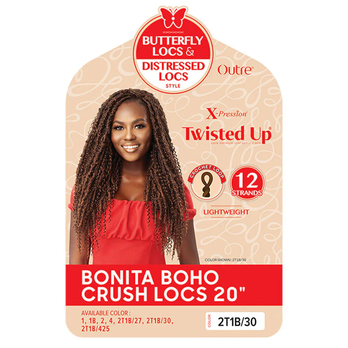 Outre X Pression Twisted Up Pre-Looped Crochet Braids - BONITA BOHO CRUSH LOCS 20" - Image 2