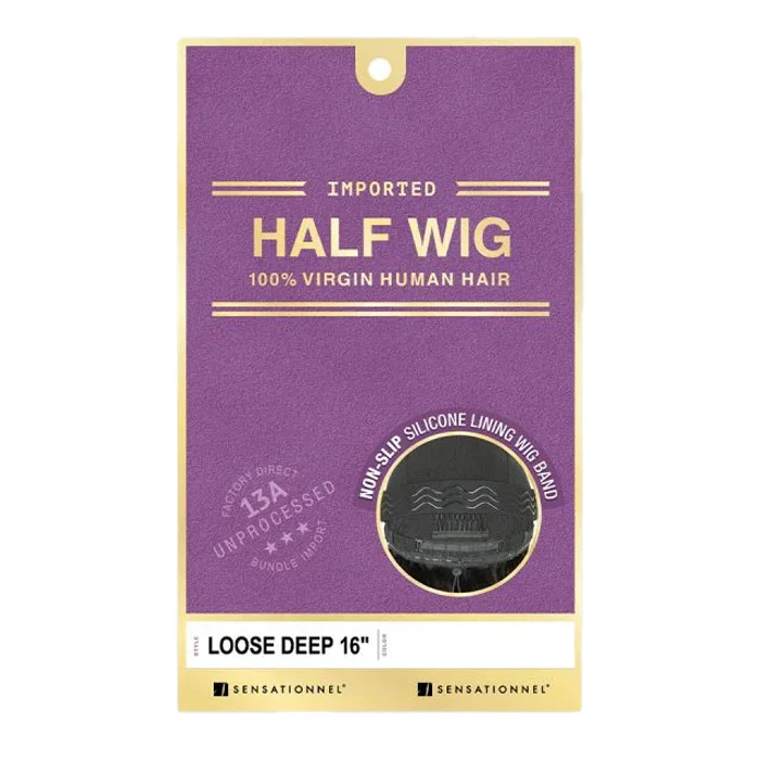 Sensationnel 100% Virgin Human Hair Half Wig - LOOSE DEEP 16" - Image 8