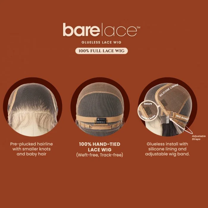 Sensationnel Bare Lace Glueless Human Hair Blend 100% Full Lace Wig - FULL LACE UNIT 1 - Image 6